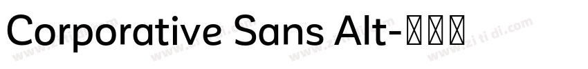 Corporative Sans Alt字体转换